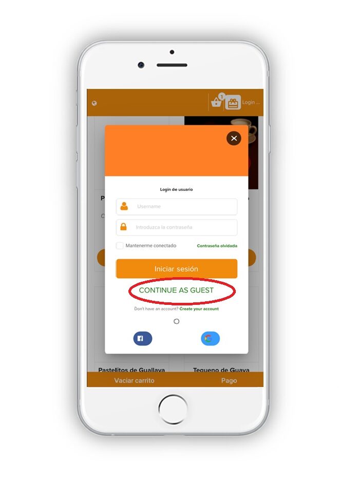 Continuar como invitado